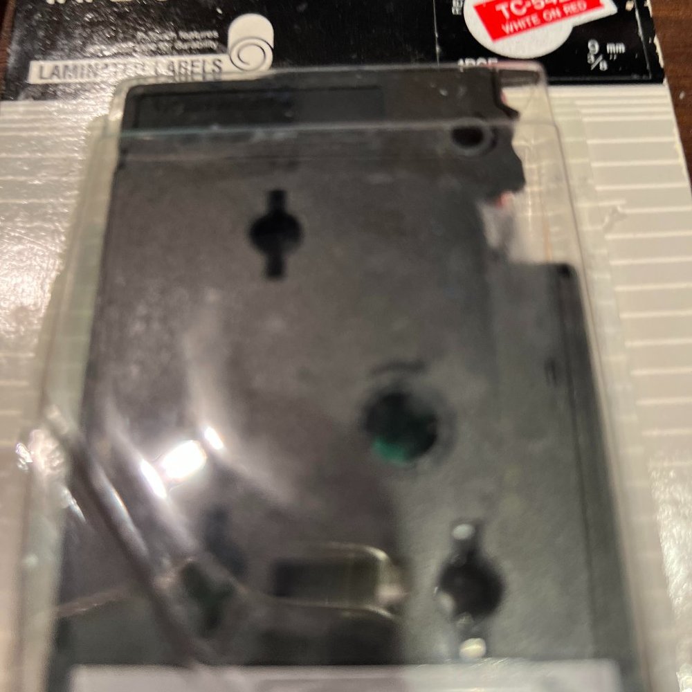BROTHER CASSETTE  FOR P-TOUCH LABEL MAKER, 3/8"HAVE MULTIPLE TAPES.
